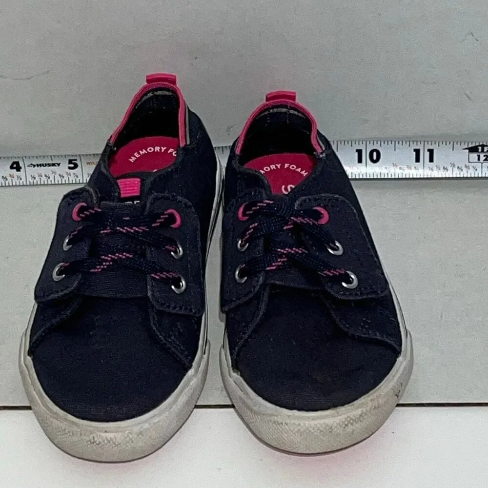 Sperry Kids' Navy‎ Blue Hy-Port Jr Top Sider Lace Canvas Sneaker Shoes Size 8M